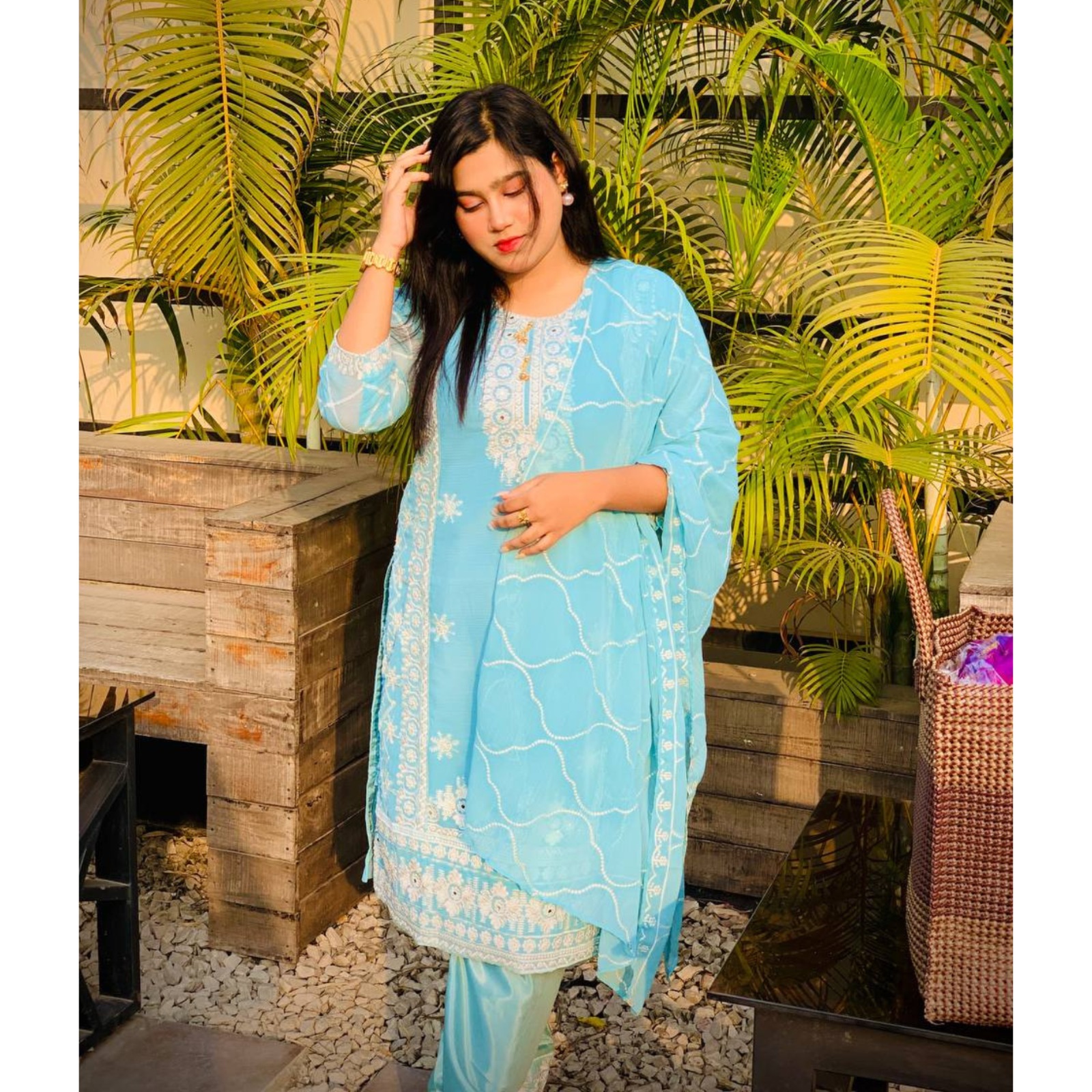 Georgette Embroidery Four Piece