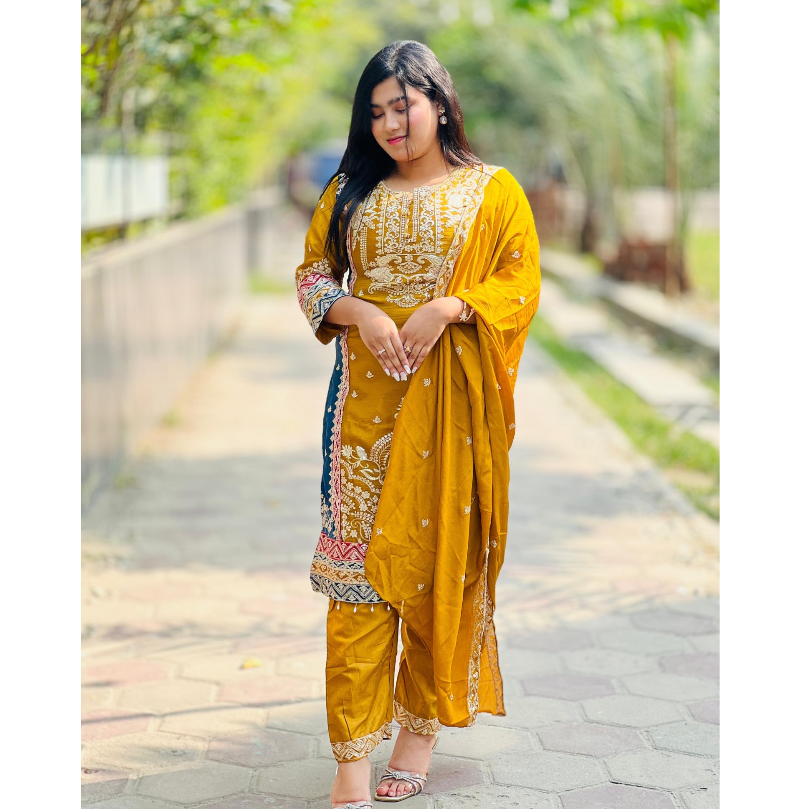 Georgette Embroidery Four Piece