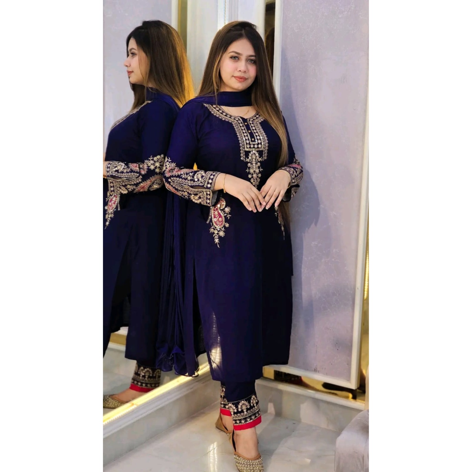 Sequence Embroidery Three Piece Code : 10380