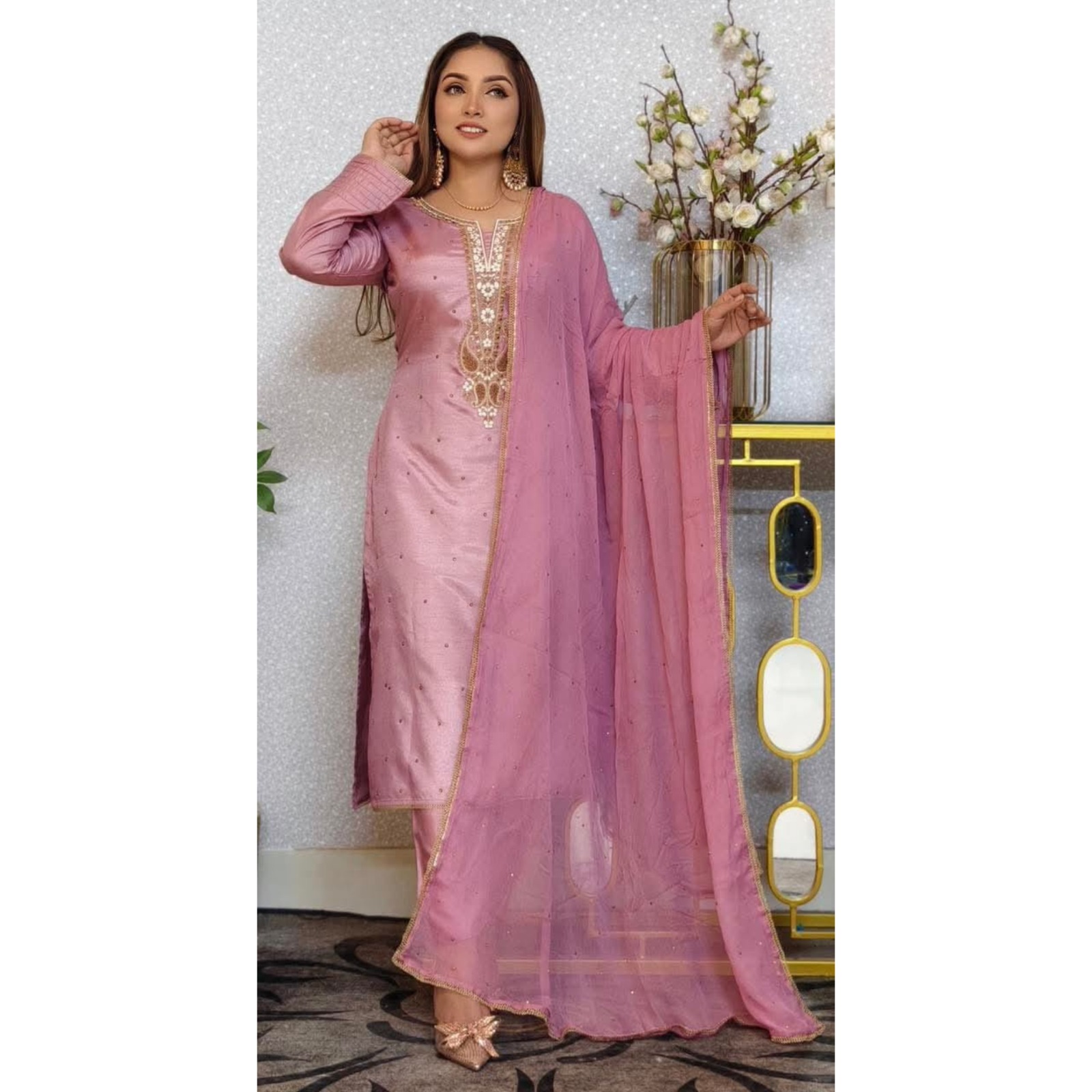 Embroidery Three Piece Code : 10378